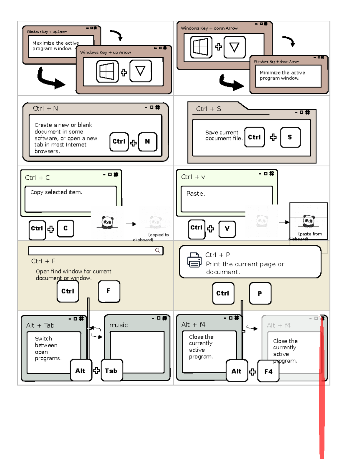 220311 shortcut keys with illustrations Windows Key + up Arrow