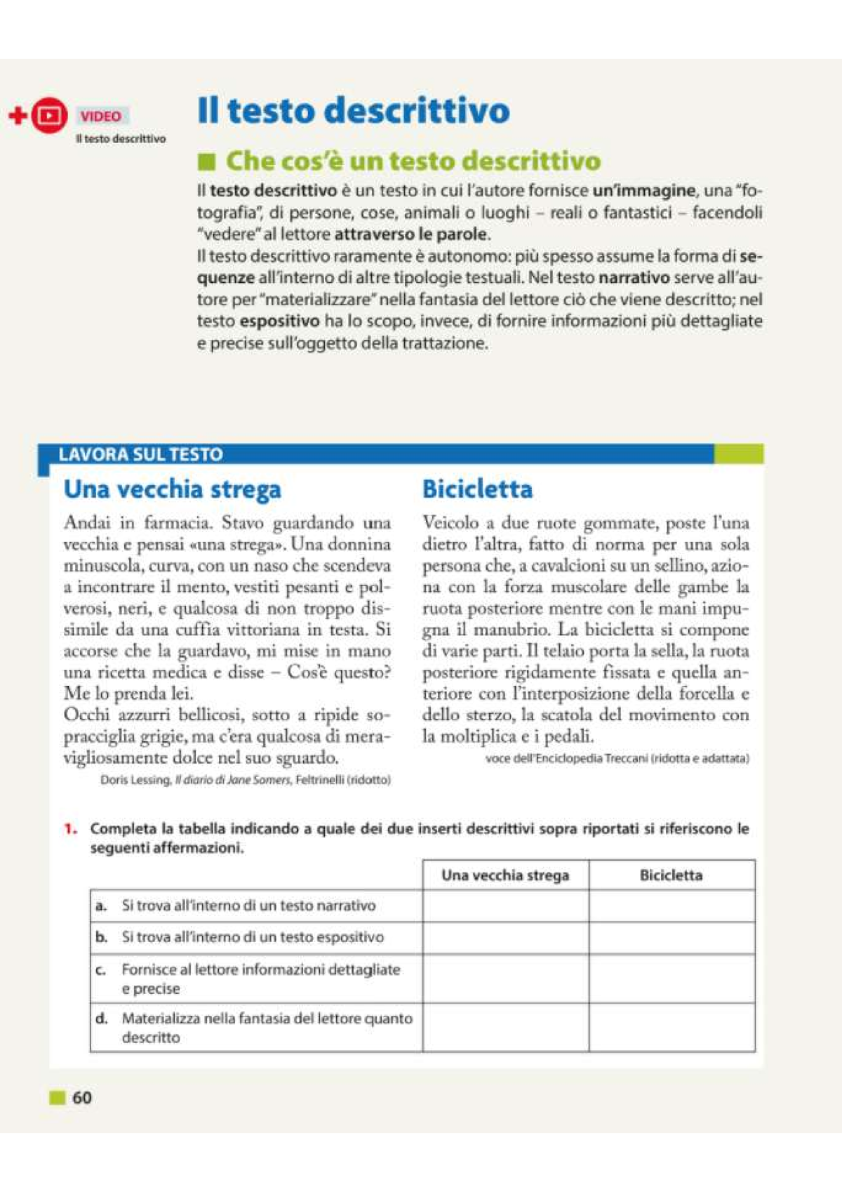 Il Testo Descrittivo E Narrativo Le Parole Per Descrivere Il Testo