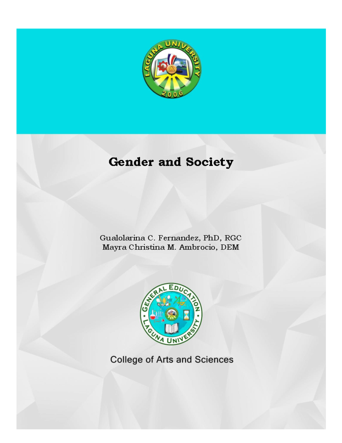 Gender and Society Finals - Gender and Society Gualolarina C. Fernandez ...