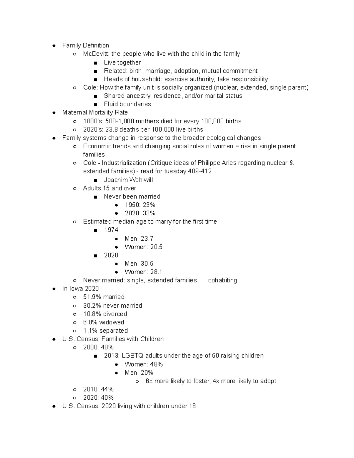 Dynamics of Human Development Notes Family Definition McDevitt the