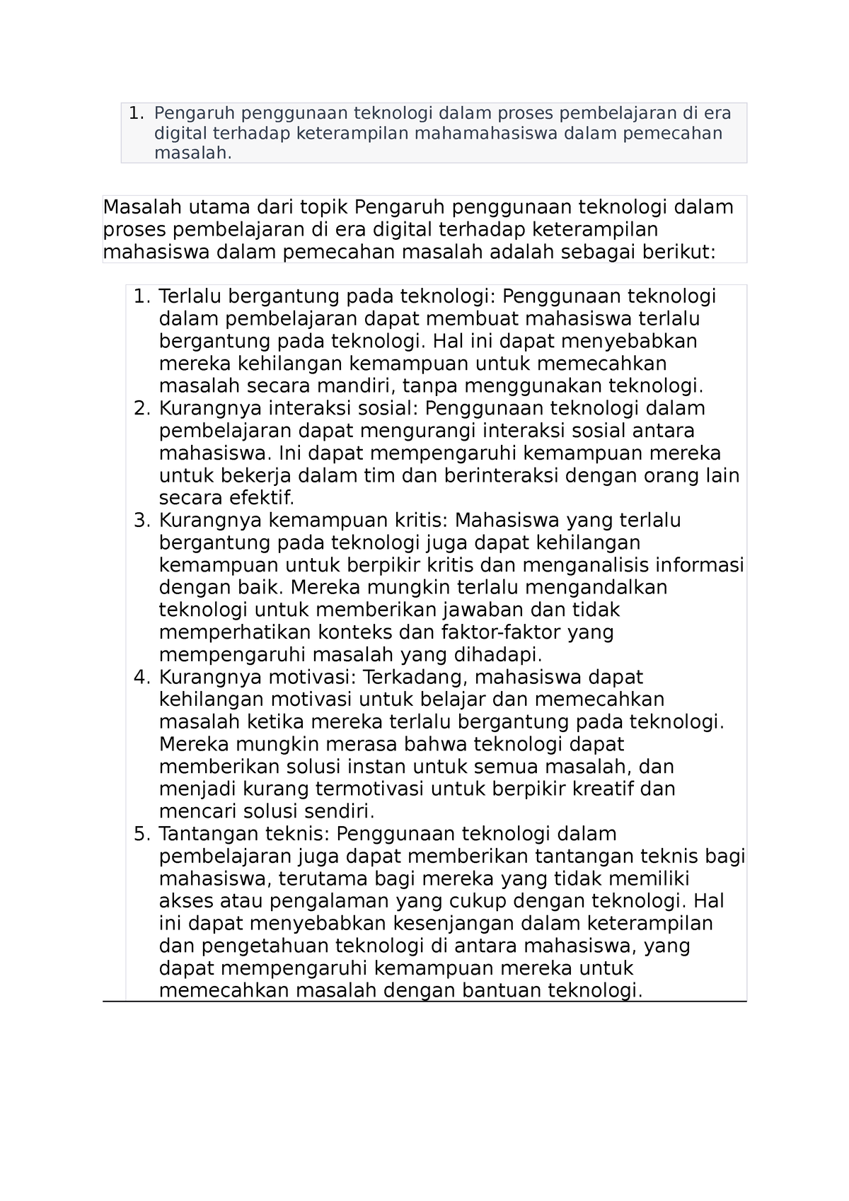 Pengaruh Penggunaan Teknologi Dalam Proses Pembelajaran Di Era Digital ...