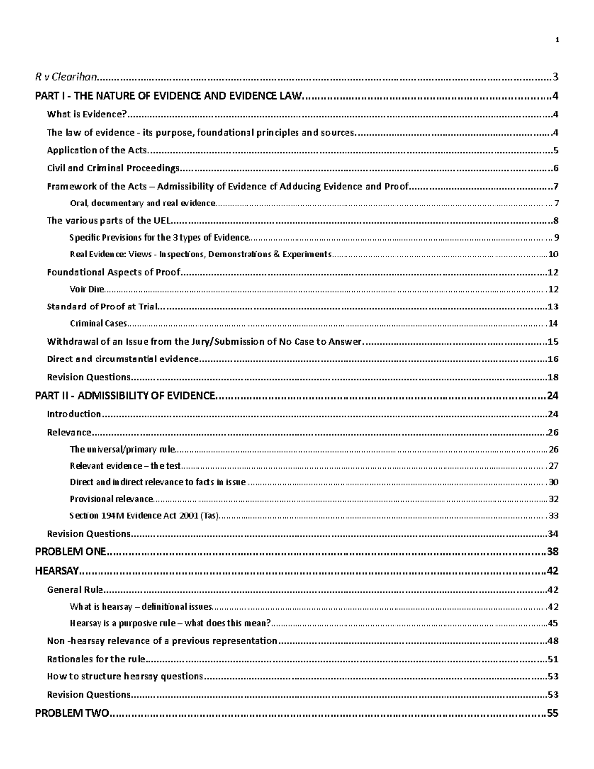 evidence-notes-1-summary-evidence-law-r-v-studocu