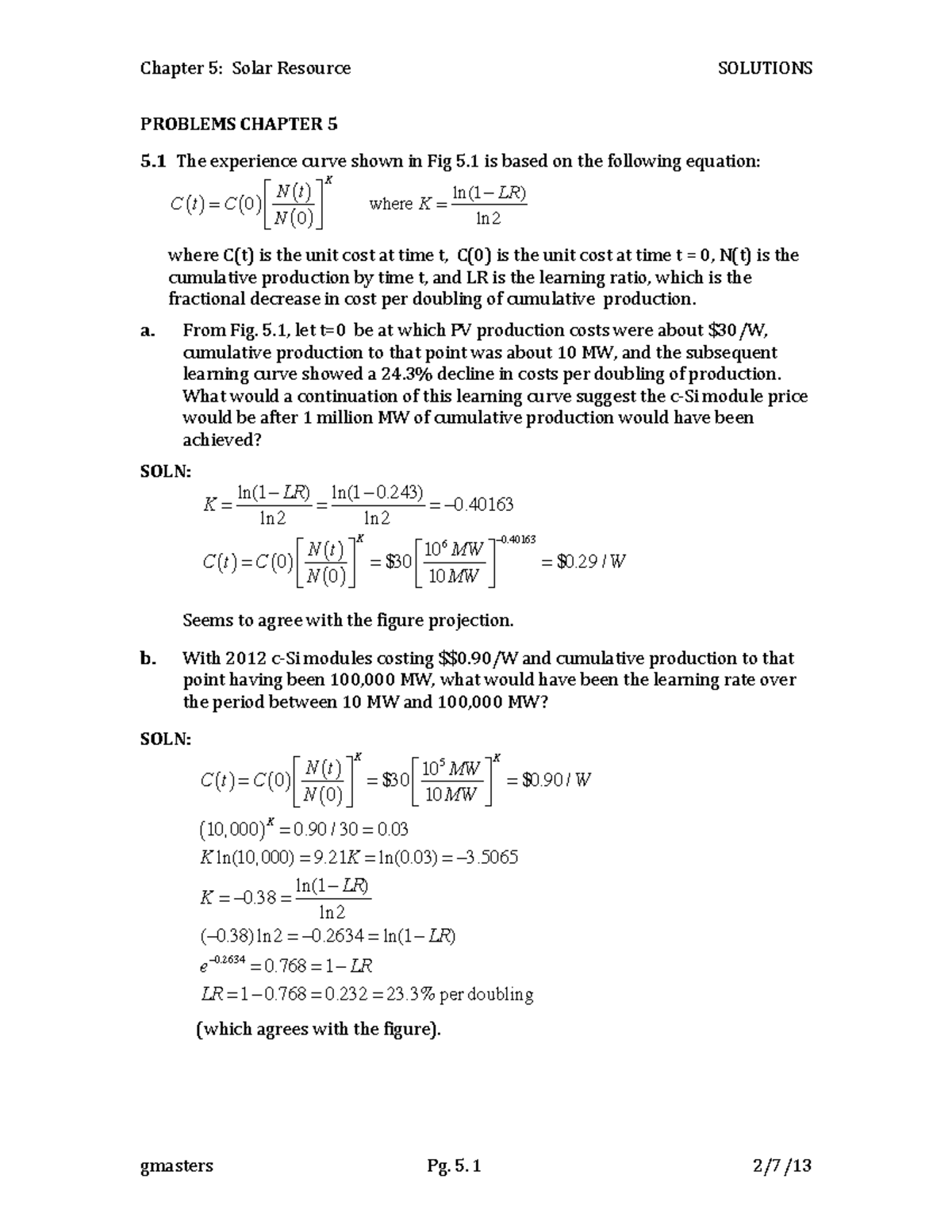 R2 Ch5 solnsRENEWABLE AND EFFICIENT ELECTRIC POWER SYSTEMS RENEWABLE ...