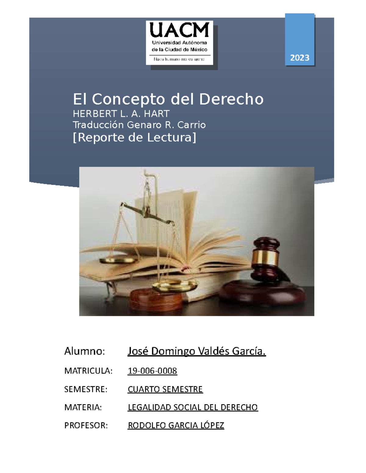 EL Concepto DEL Derecho - El Concepto Del Derecho HERBERT L. A. HART ...