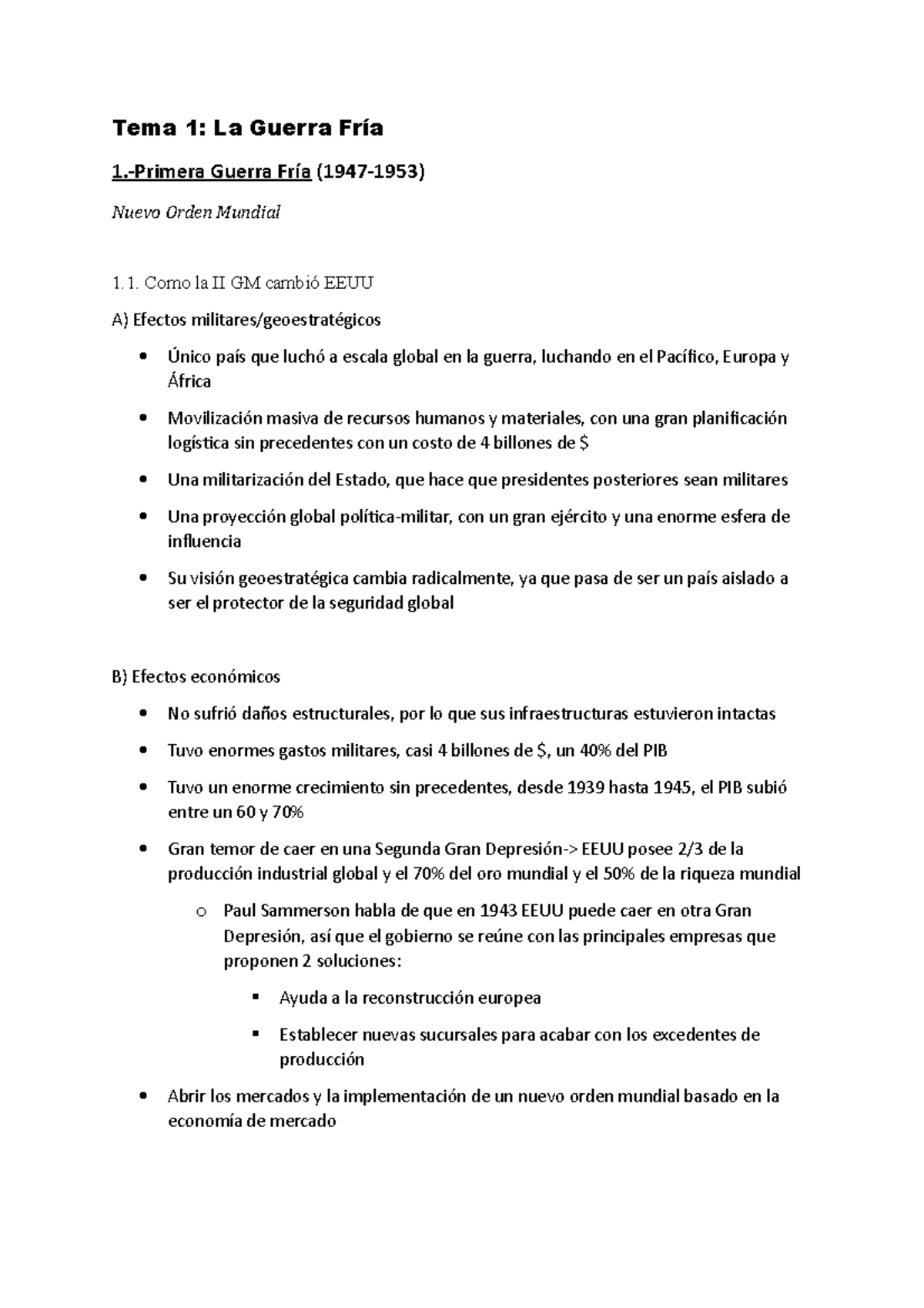 Tema 1 La Guerra Fr a Apuntes 1 Tema 1 La Guerra Fr a 1 Primera