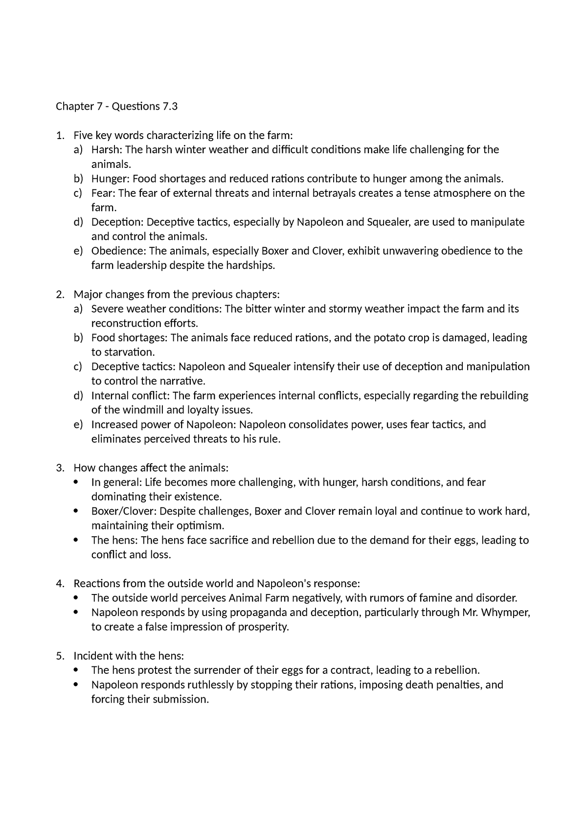 Chapter 7 - Questions 7 - Chapter 7 - Questions 7. Five key words ...