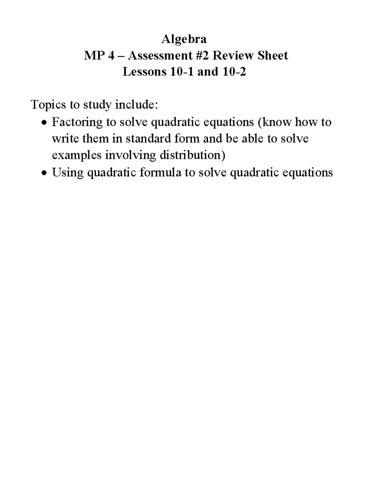 9+-+MP+4+-+Assessment+%232+Review+Sheet+%28Lessons+10-1+and+10-2%29 ...