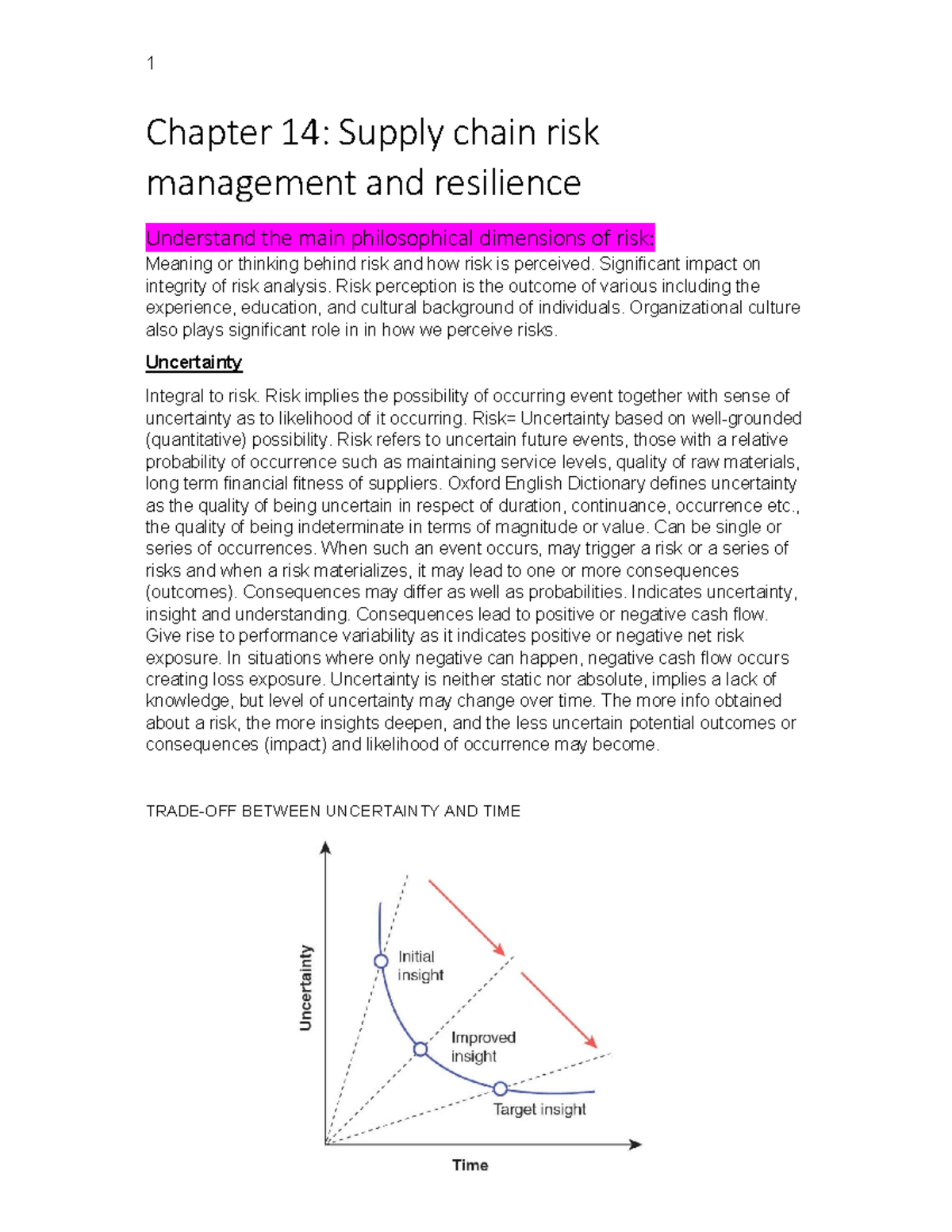 Chapter 14 SC risk management and resilience pdf - Chapter 14: Supply ...