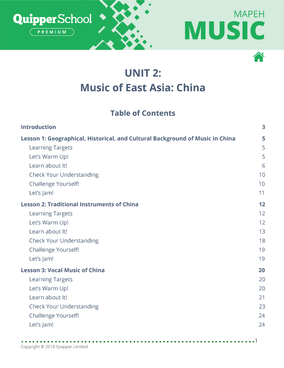 Final Music 8.2 Music Of East Asia China, 3 Lessons - UNIT 2: Music Of ...