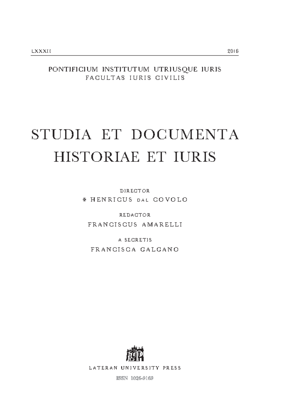Provocatio ad populum e poteri magistrat - LXXXII 2016 PONTIFICIUM ...