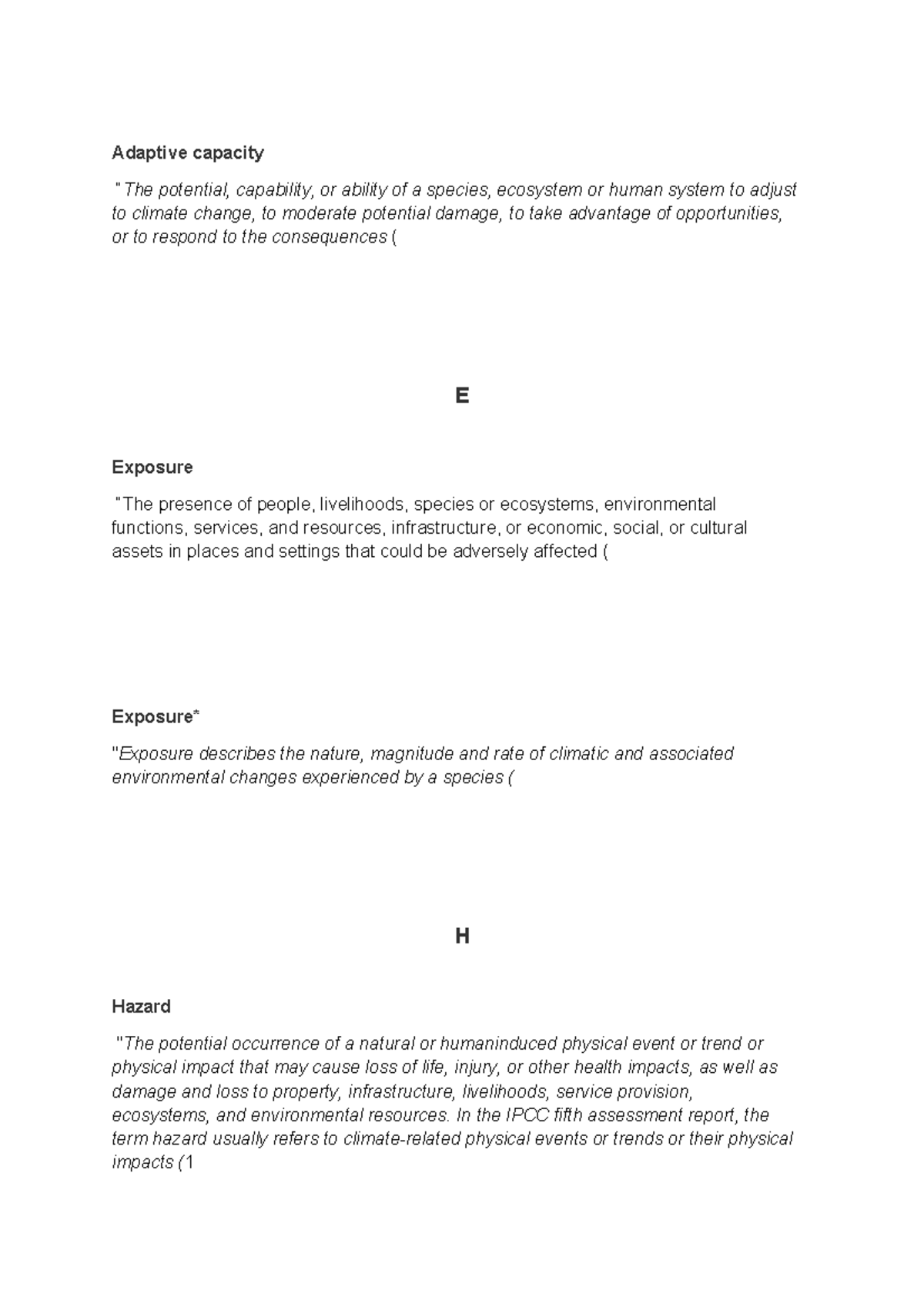 Glossario 2 eag - Glossary - Adaptive capacity “The potential ...
