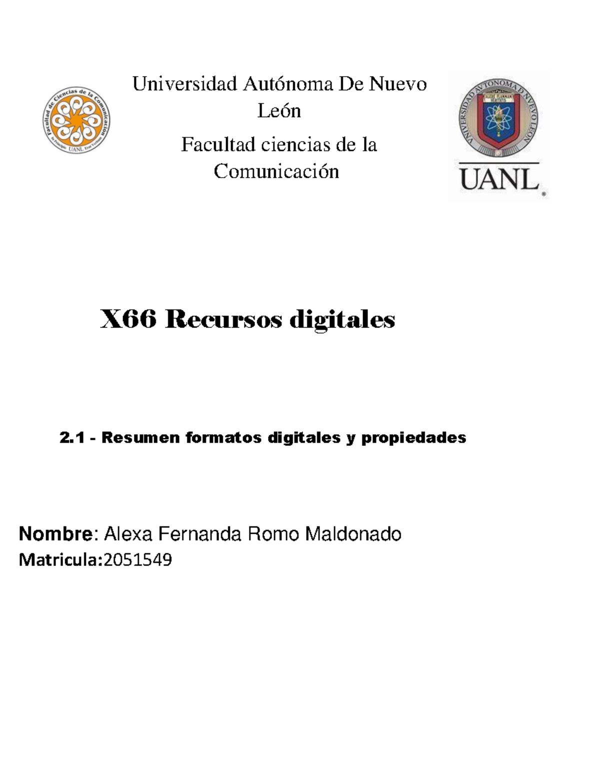 ROMO Alexa RD 2 - TRABAJO - Universidad Autónoma De Nuevo León Facultad ...