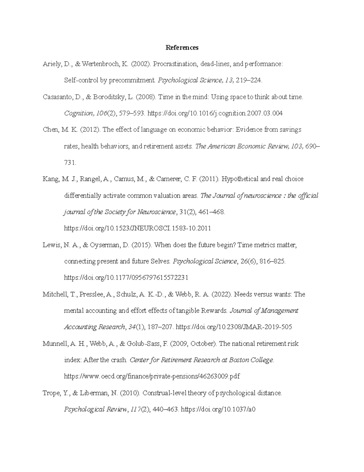 (revised)CE 18 Reference Page - References Ariely, D., & Wertenbroch, K ...