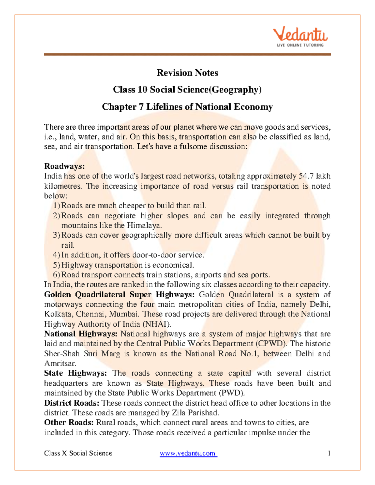 CLASS 10 GEOGRAPHY CHAPTER 7 SHORT NOTES visual data 3