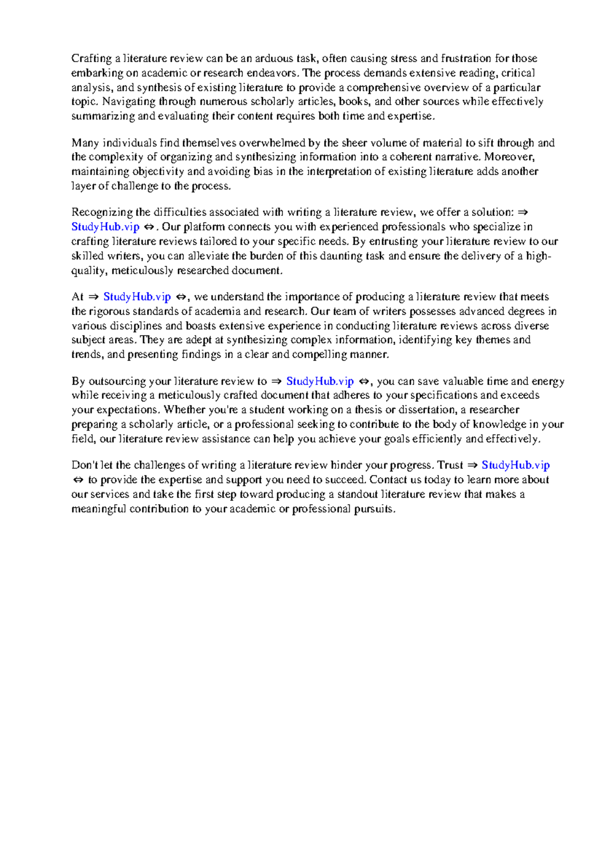 Literature Review Assistant - Crafting a literature review can be an ...