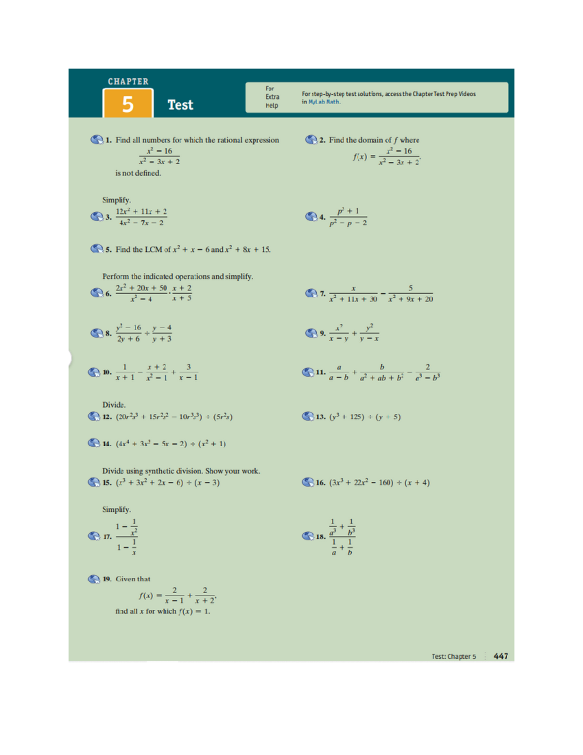 5. Review test 1 chapter 5 - CHAPTER For Extra For test solutions ...