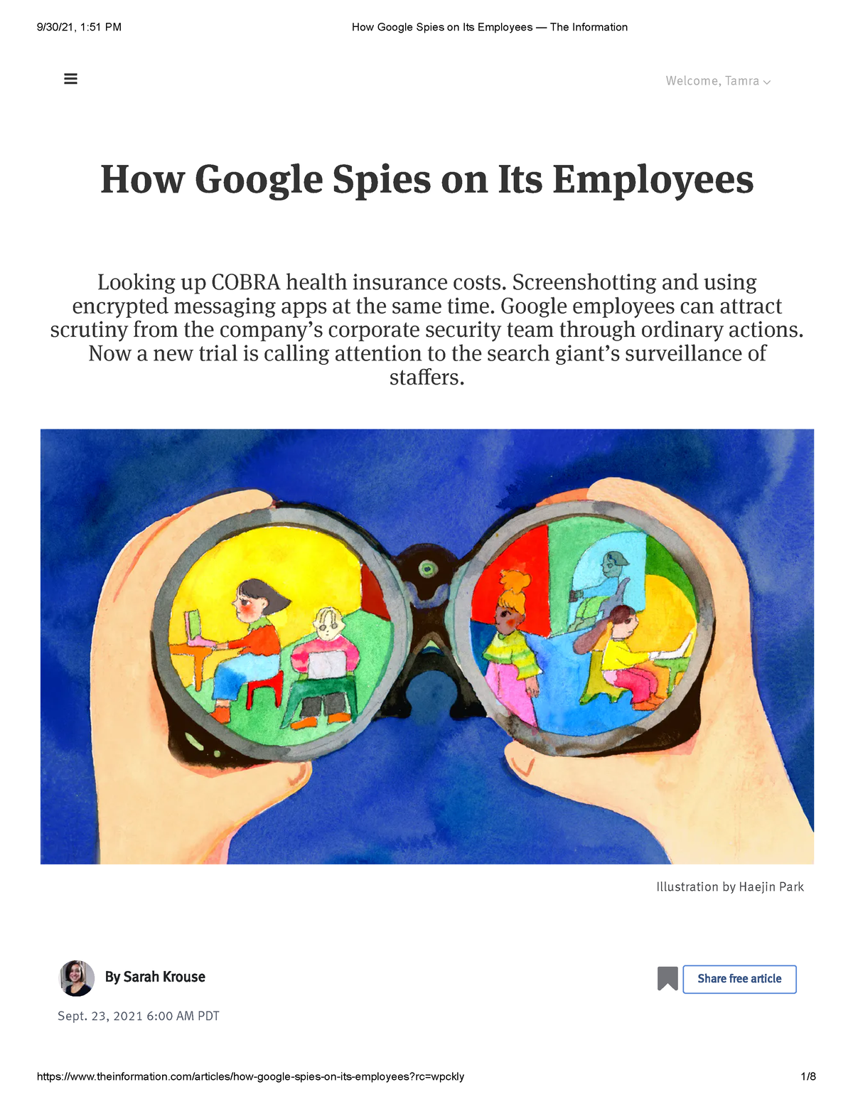 How Google Spies on Its Employees — The Information