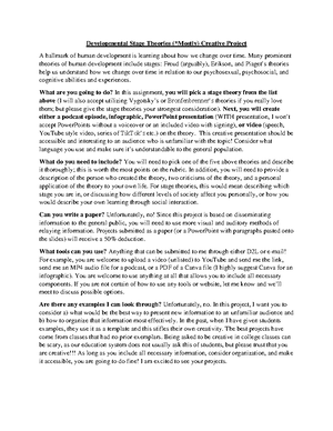 Development Learning Guide - 1. Discuss select theories of psychosocial ...