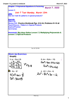 Chapter+7 - Chapter 7 - Feb 268:14 AM Chapter 7 Polynomial Equations ...