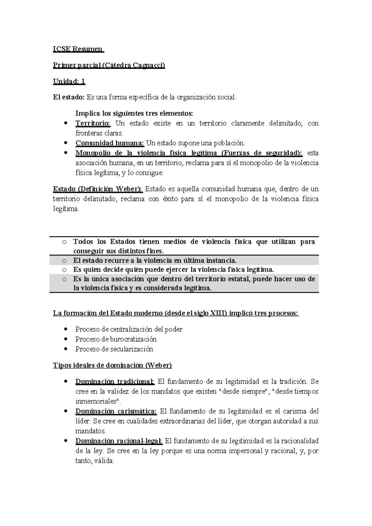 ICSE Resumen - ICSE Resumen Primer Parcial (Cátedra Cagnacci) Unidad: 1 ...