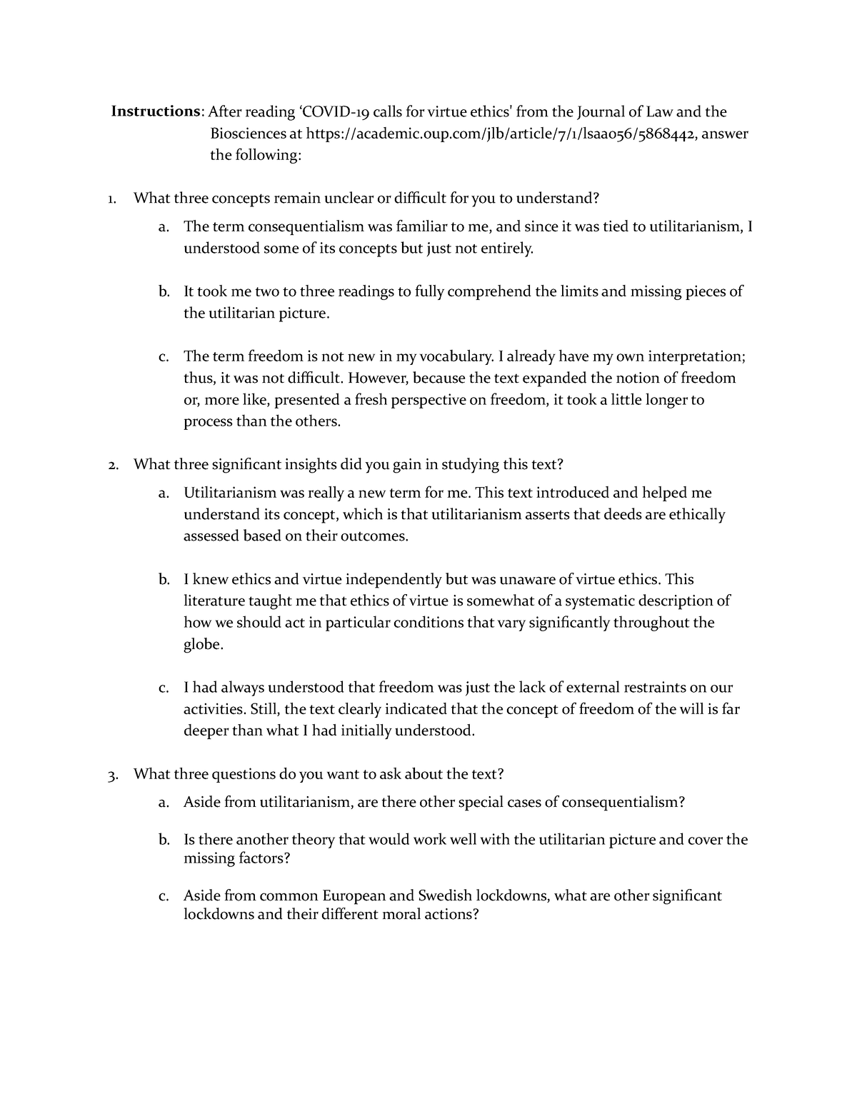 Metacognitive Reading Report 2 - Science, Technology and Society ...