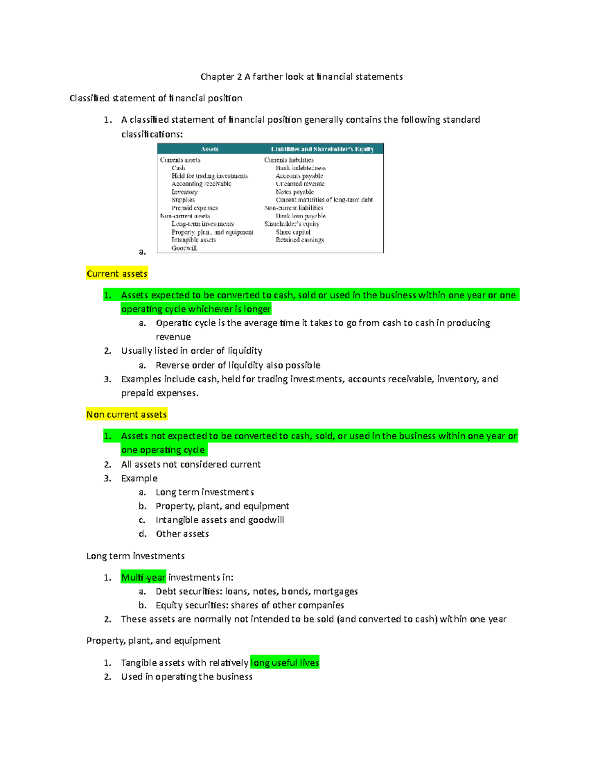 Chapter 2 A farther look at financial statements - Chapter 2 A farther ...