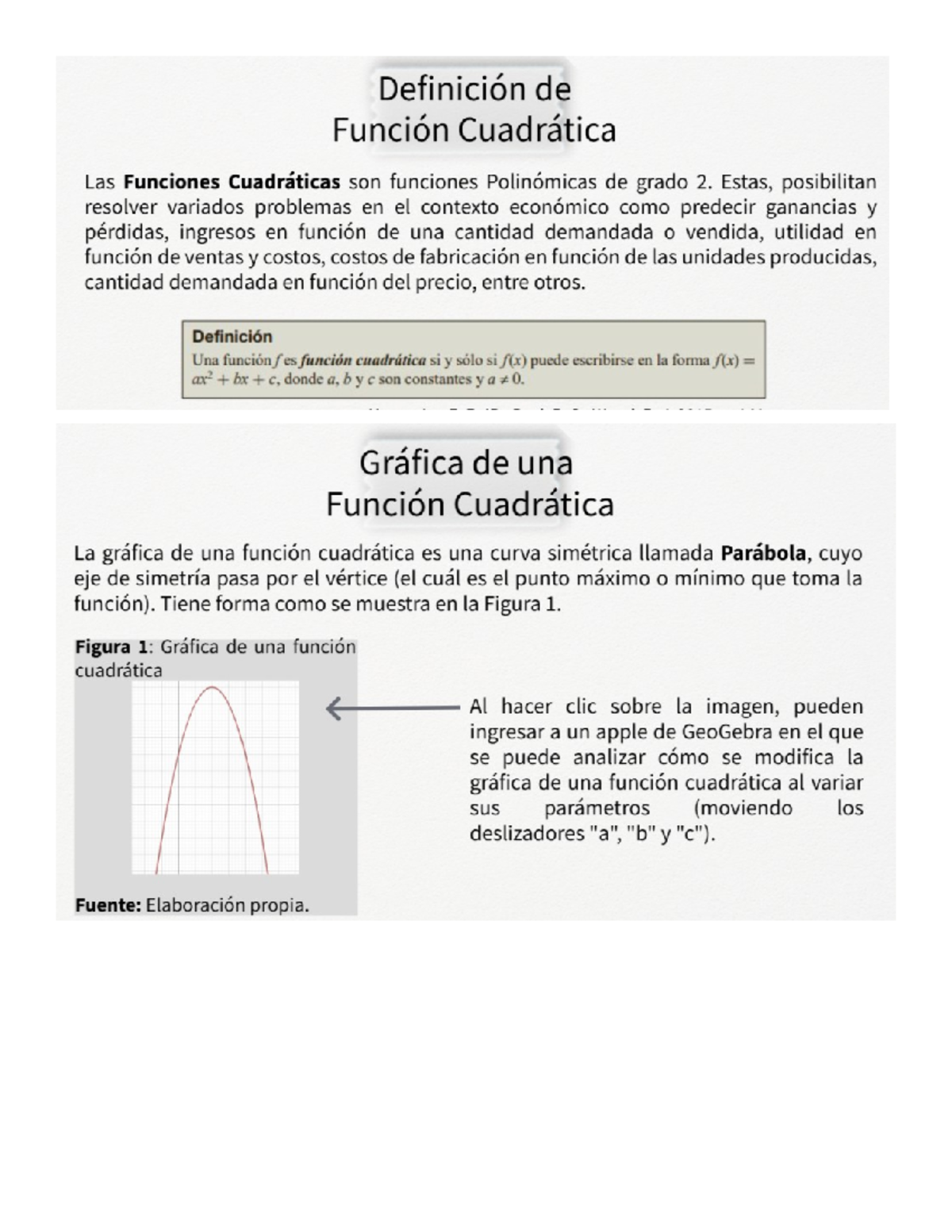 Modulo 1 Lectura 2 FUNCIONES CUADRATICAS - Definición de Función ...