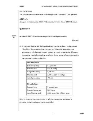Jpdec 2017 DPA6023 - 。。。。。 - INSTRUCTION: This section consists of FOUR ...