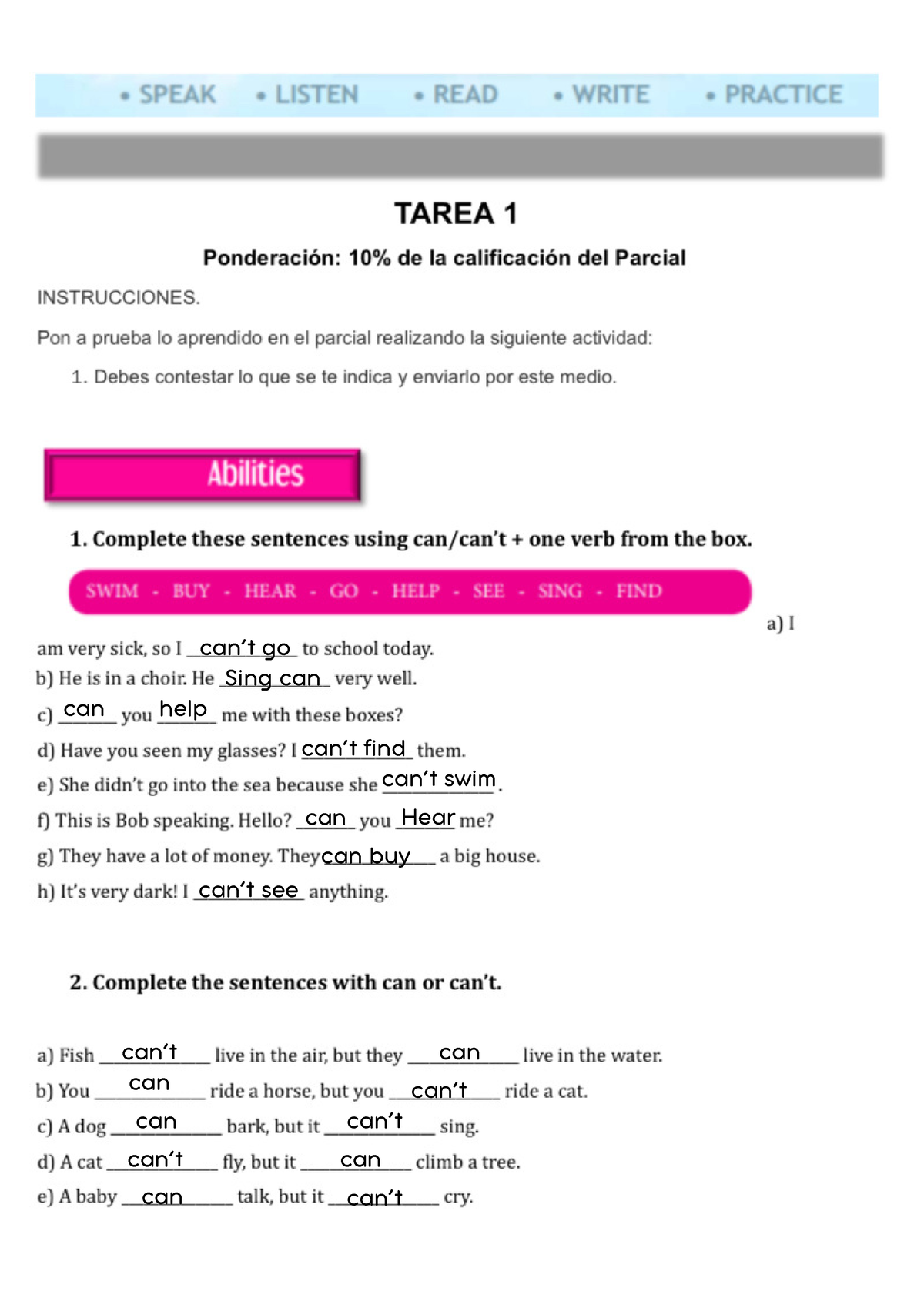 Task 1 segundo parcial - masdaaaaaaaaaaaaaaaaaa - can’t go Sing can can ...