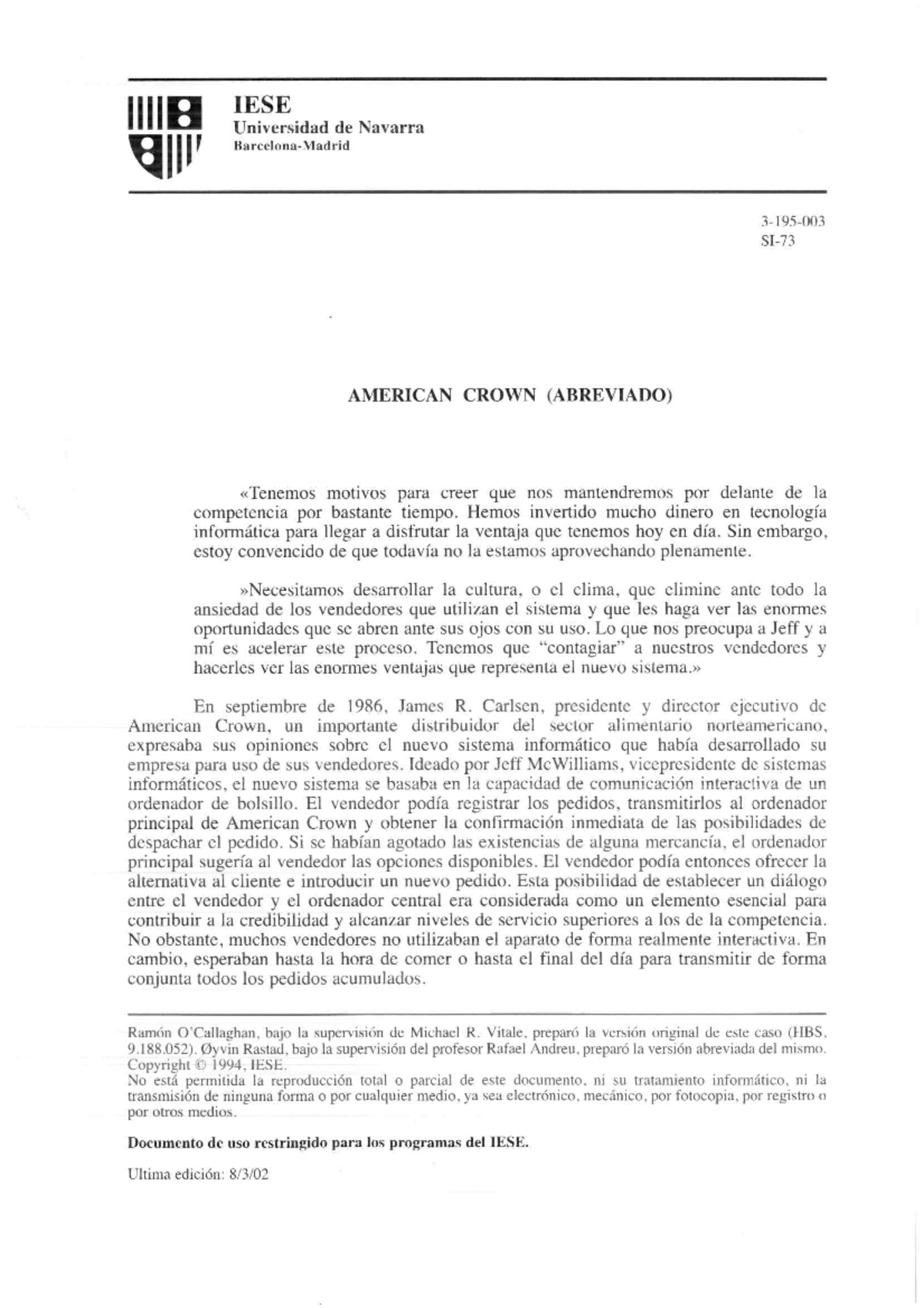 American Crown - Fundamentals - Fundamentals of Finance - Studocu