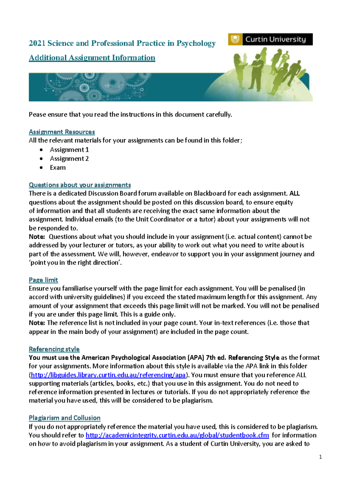 2021 Sppip Assignments additional information - 1 Pease ensure that you ...