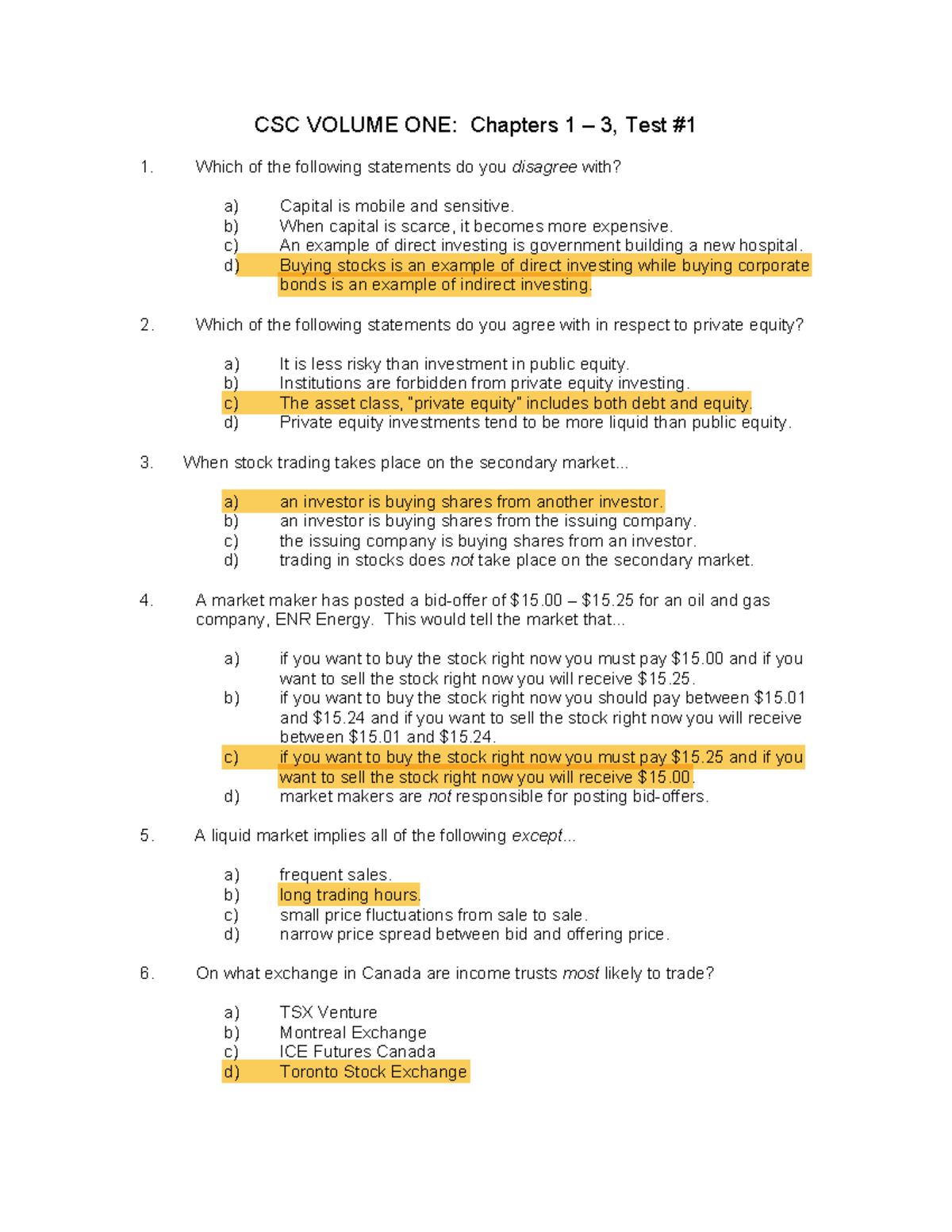 CSC Test Bank - Question - CSC VOLUME ONE: Chapters 1 – 3, Test Which ...