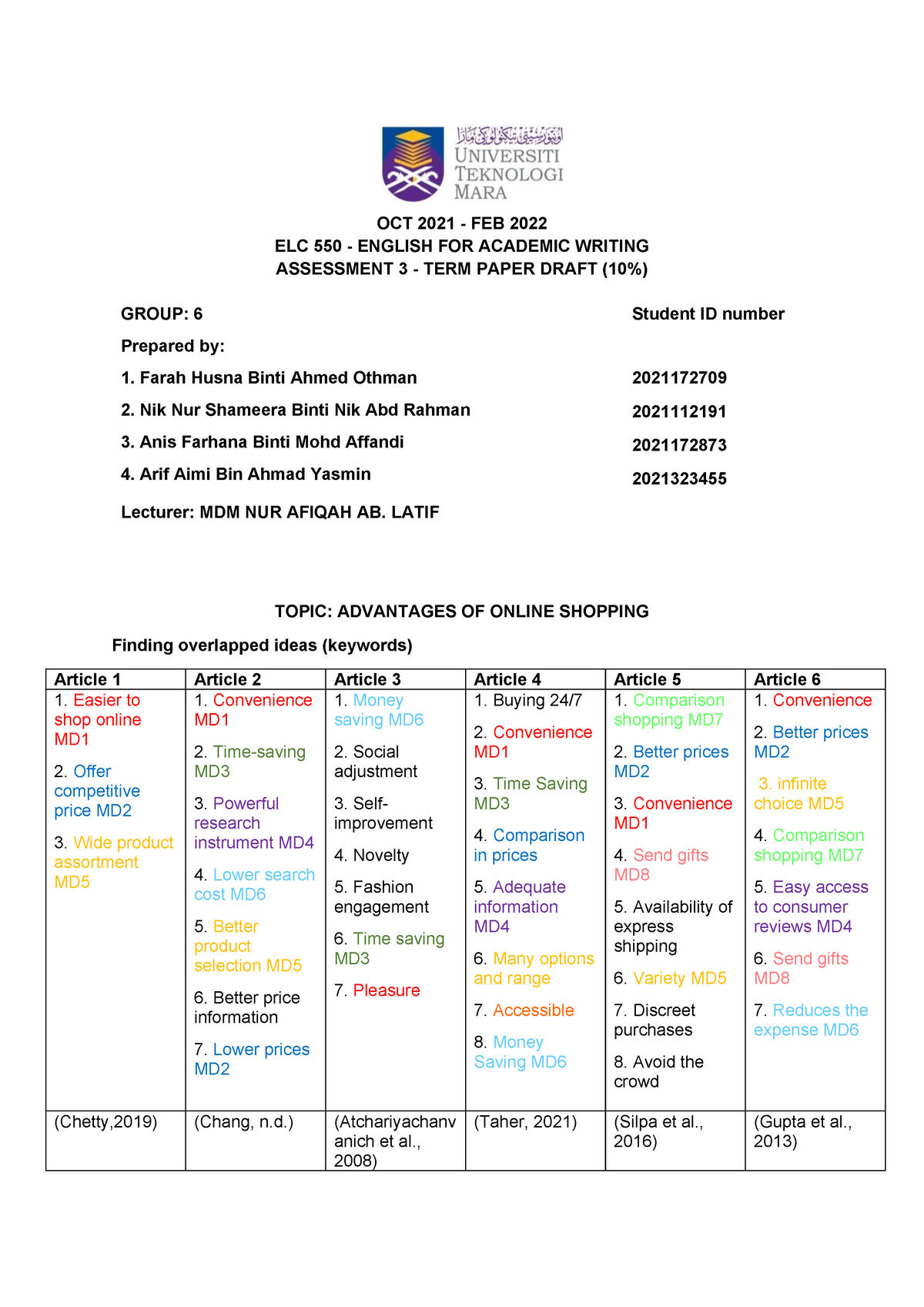 draft term paper elc550