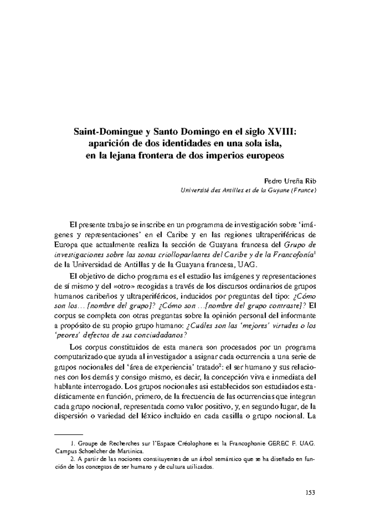 Saint Domingue y Santo Domingo En El Siglo XVIII y como fue la