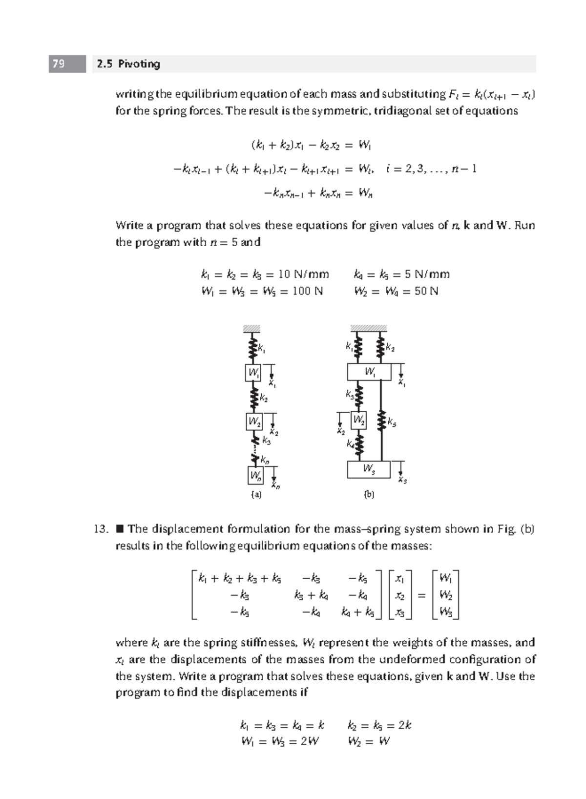 Numerical Method with Python30 79 2 Pivoting writing the equilibrium