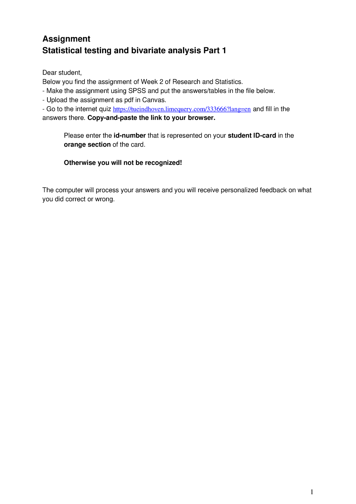 3 1 spss assignment 1 an introduction to spss