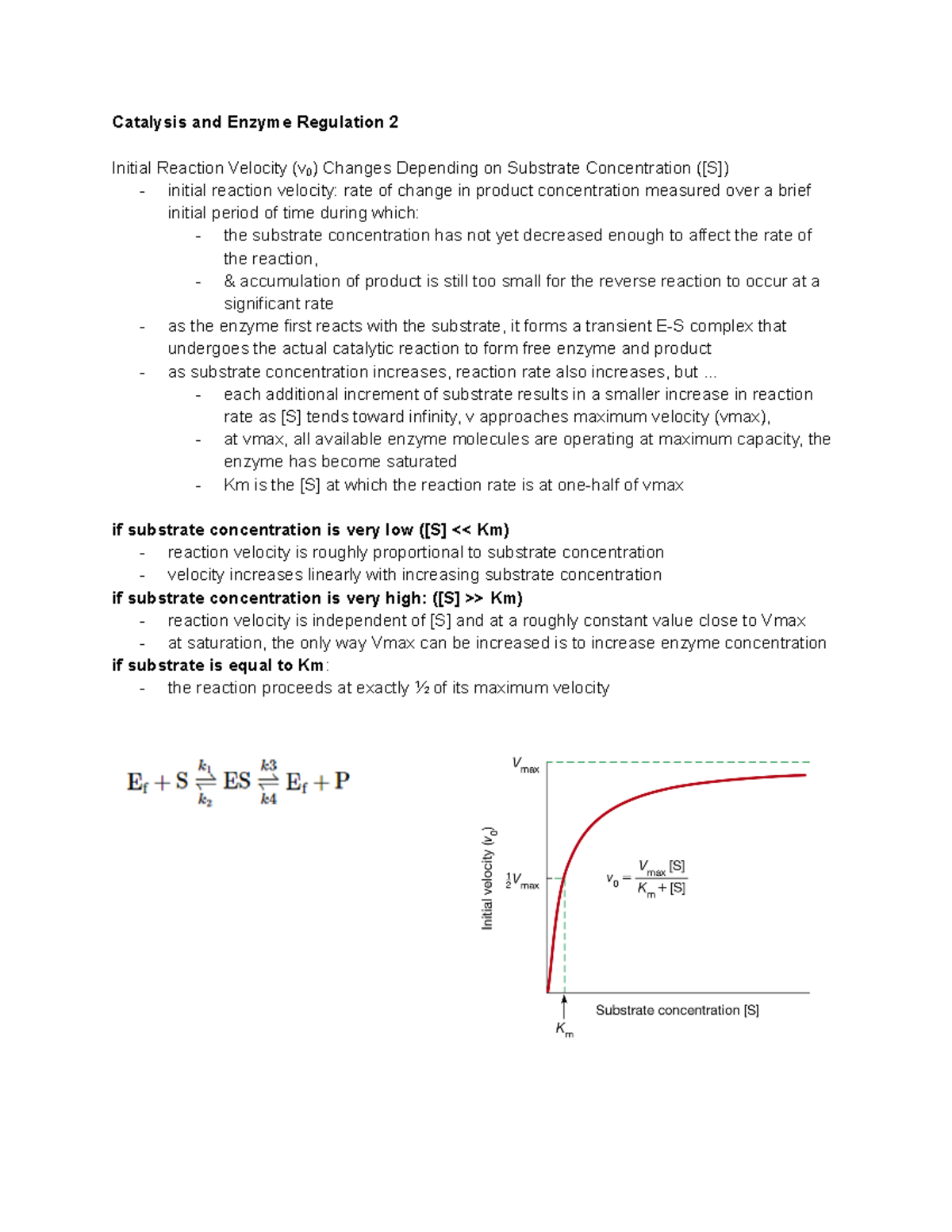 Catalysis and Enzyme Regulation 2 .. each additional increment of