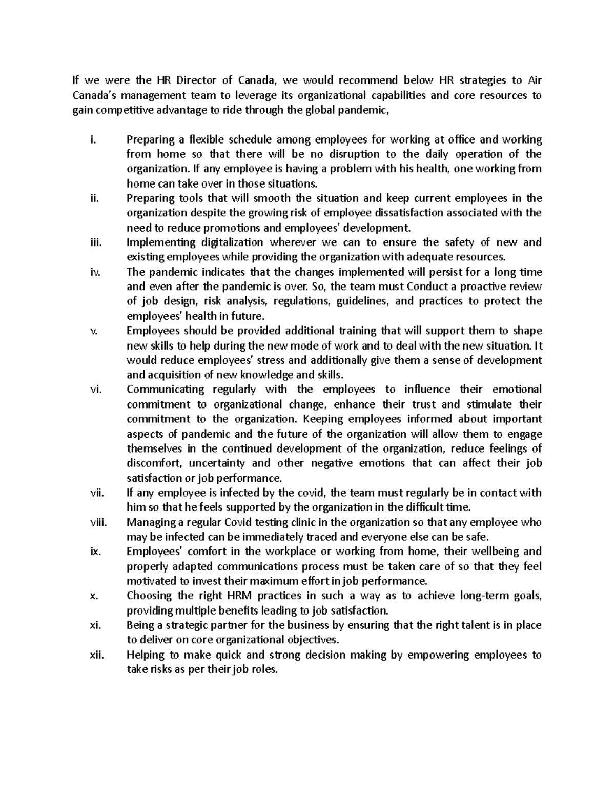 HRPD - HRPD - If we were the HR Director of Canada, we would recommend ...