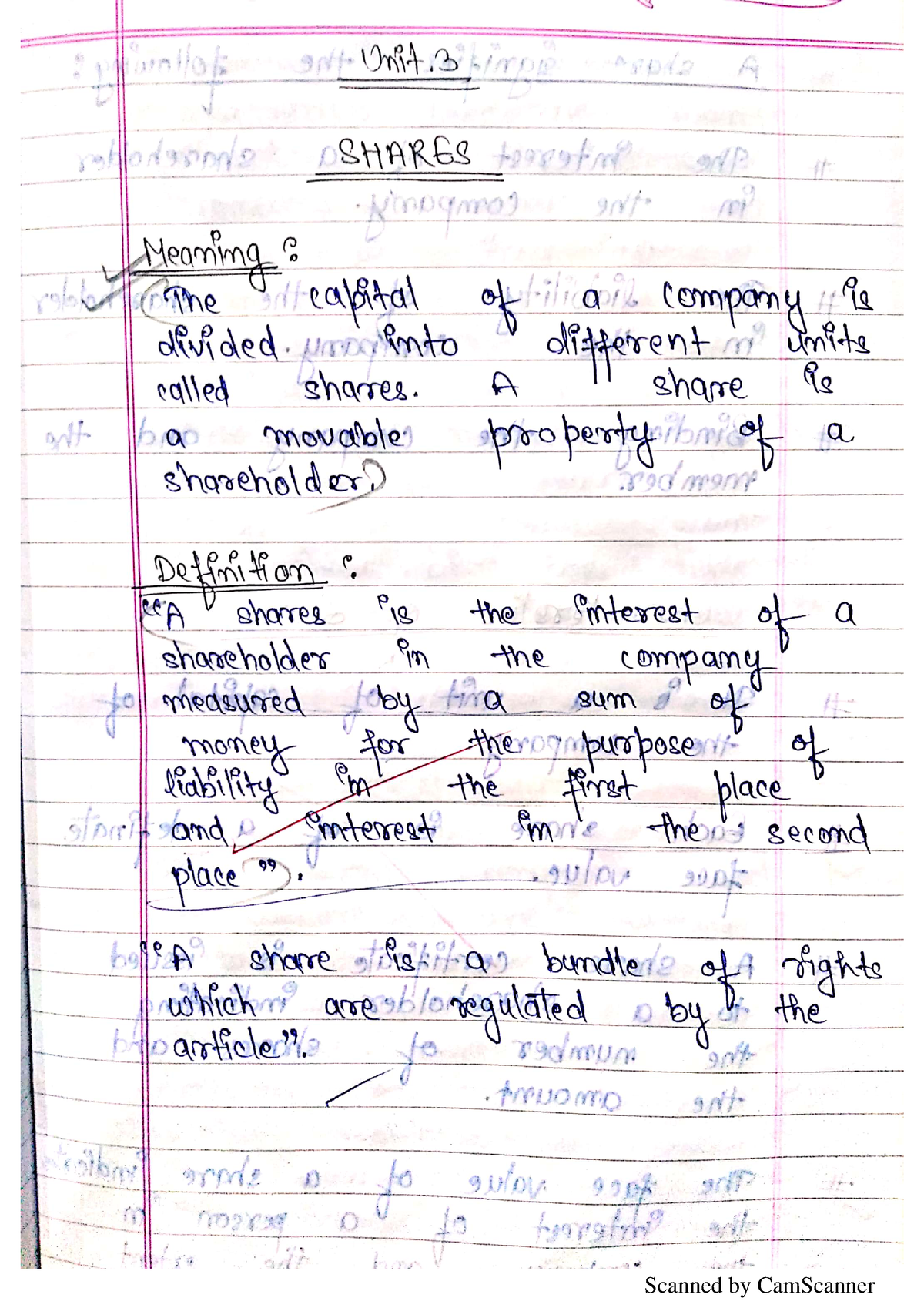 Company Law Unit 3 - Notes - LLB - Studocu