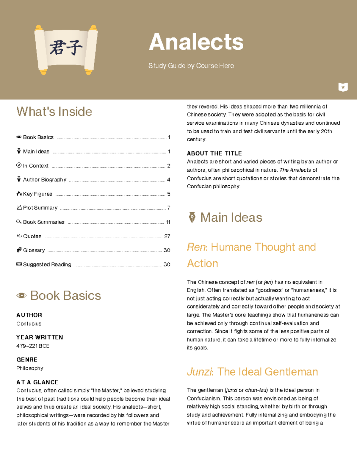 Analects Full Book - Analects ####### Study Guide By Course Hero What's ...