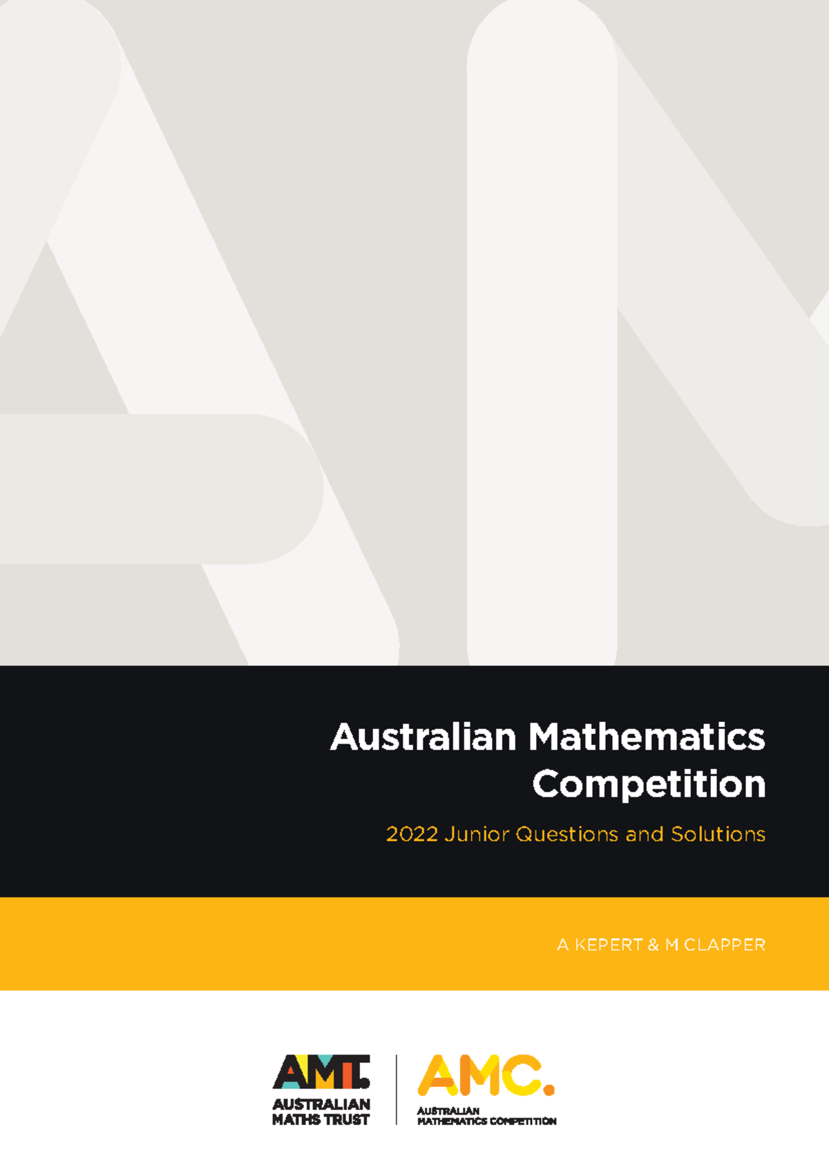 AMC 2022 JUN SOL Answers Australian Mathematics Competition 2022 Junior Questions and
