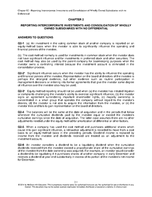 Advanced Financial Accounting 10th Edition Christensen Solutions Manual Studocu