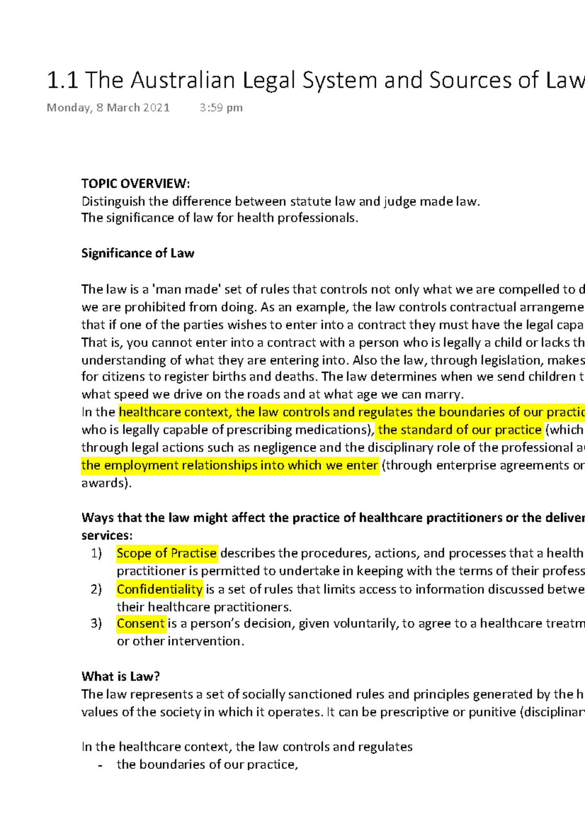 2805 Module 1 Notes TOPIC OVERVIEW Distinguish the difference