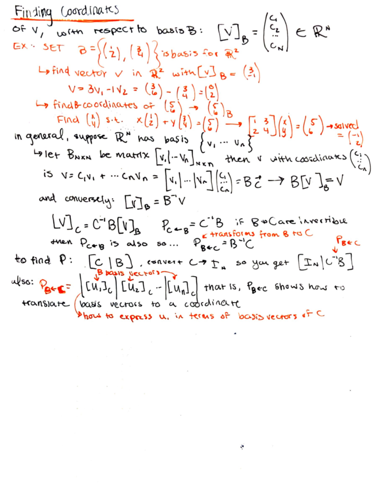 Finding Coordinates And Linear Transformations Finding Coordinates Of V With Respect To Basis