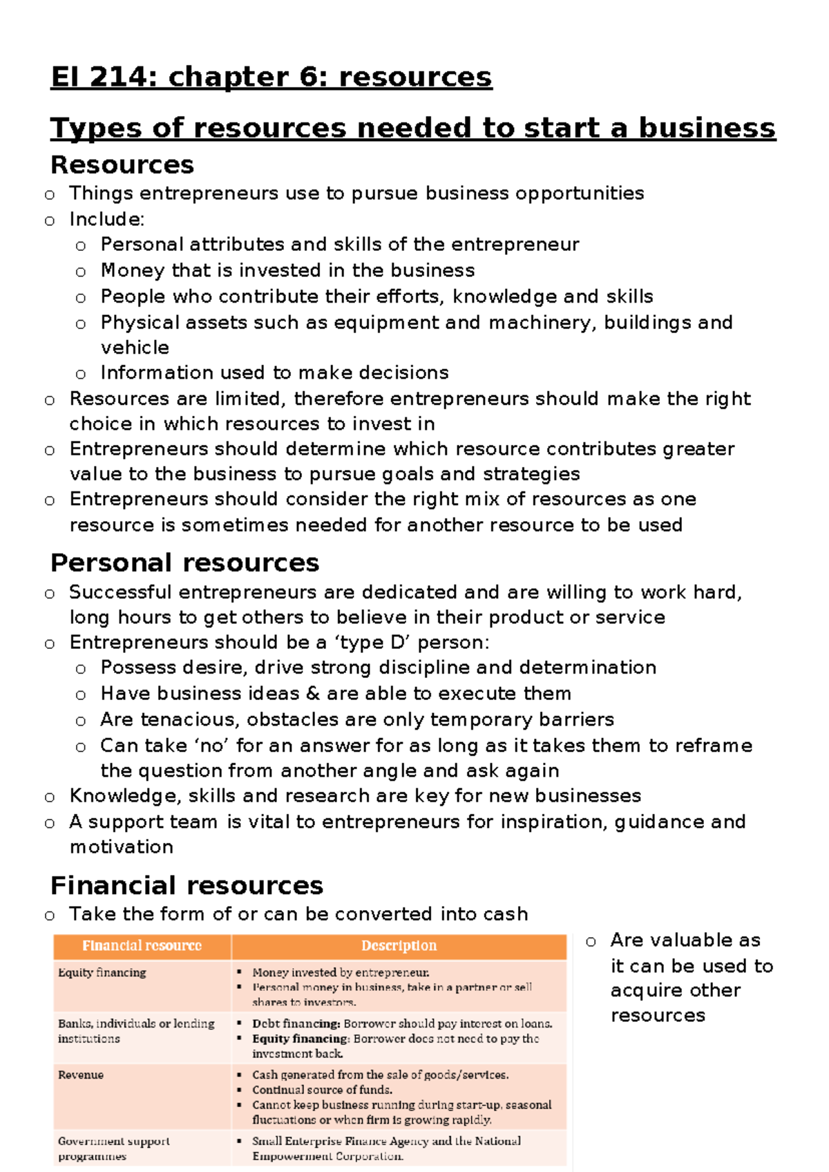 Ei man 214 ch 6 - Summary Entrepreneurship and Innovation Management ...