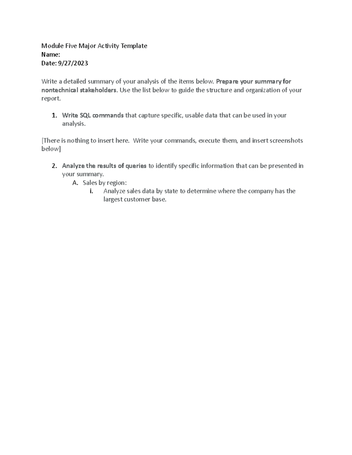 Analysis of Sales and Returns Data for Non-Technical Stakeholders - Studocu