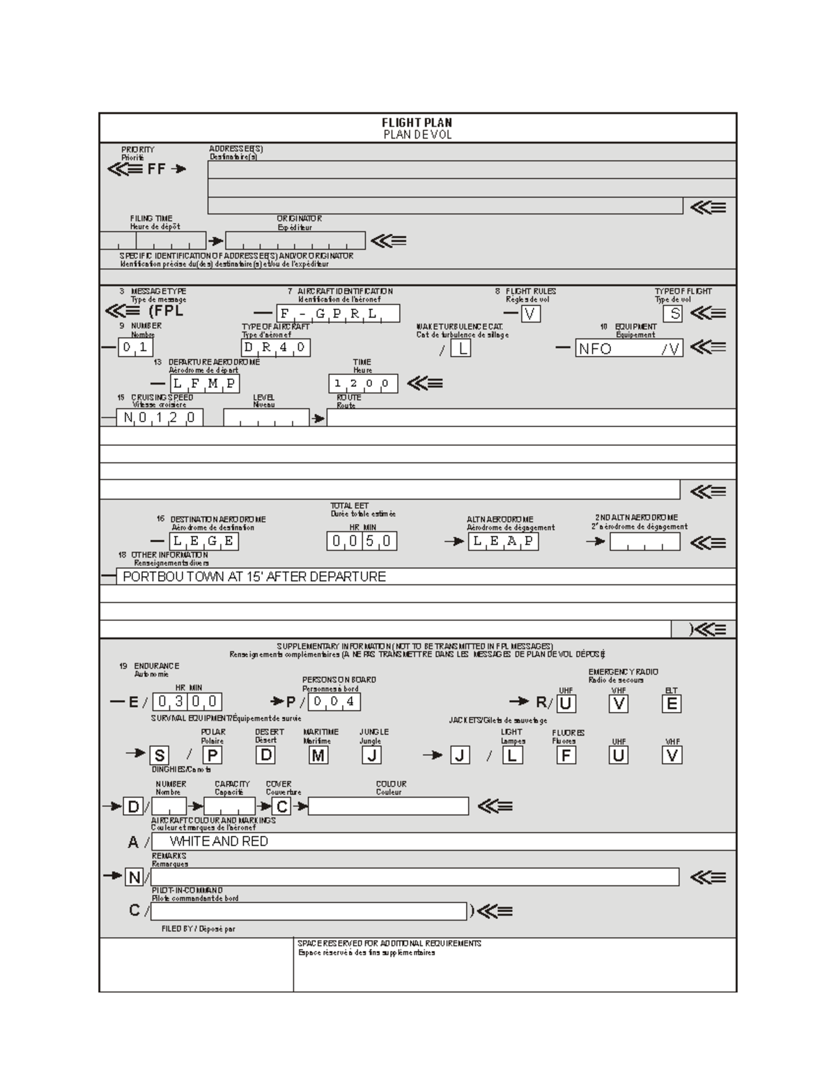 Flight plan assignment, for infraestructures del transport aeri - FILED ...