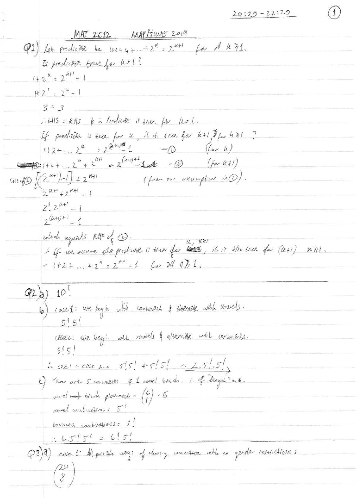 Exam June 2019 - MAT2612 - Studocu