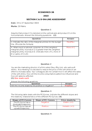 2C Tutorial 7&8 Memo - EXAM NOTES - Schumpeter QUESTION 1 Discuss ...