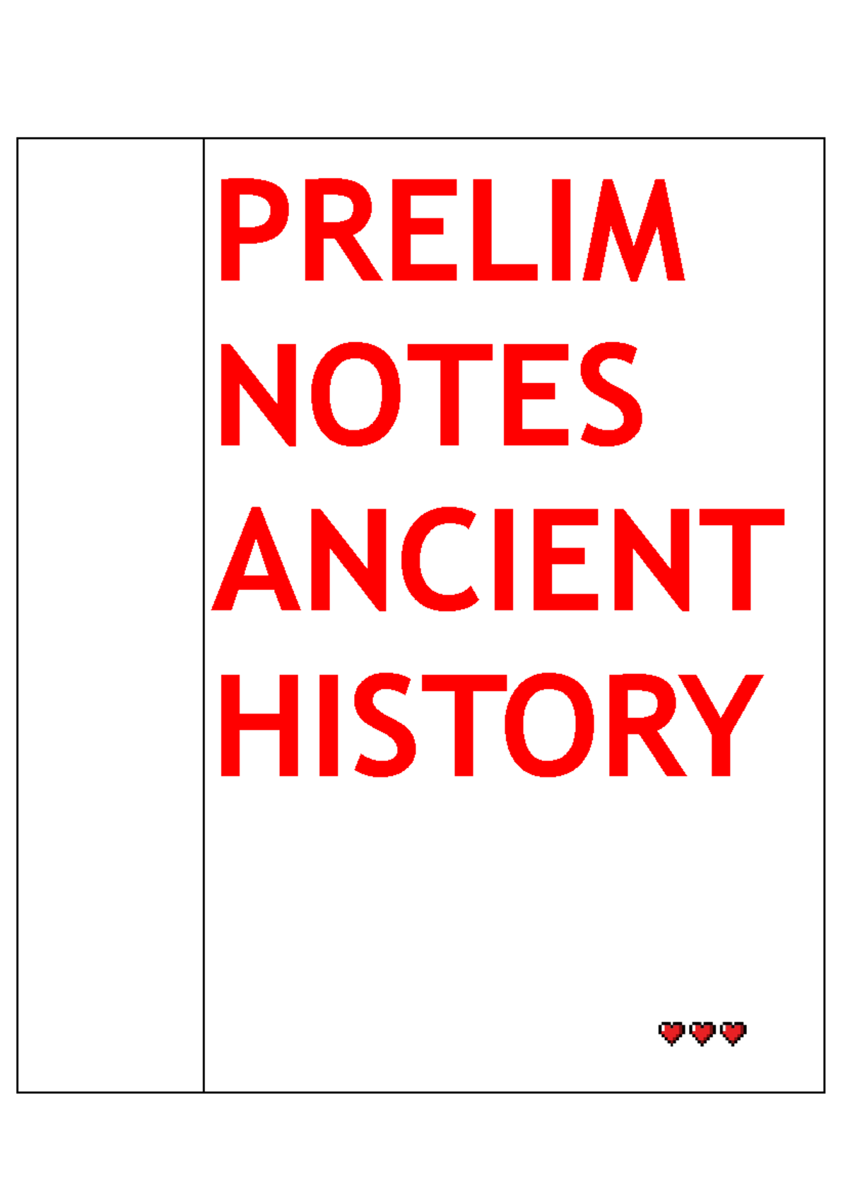 Ancient history prelim notes - PRELIM NOTES ANCIENT HISTORY Section III ...